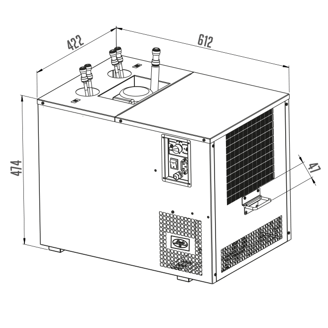AS-110 under counter ice bank cooler