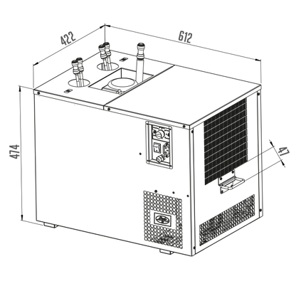 AS-110 under counter ice bank cooler